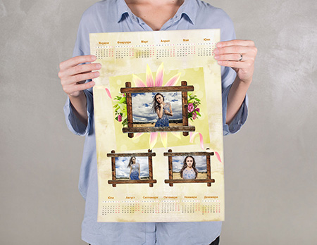 Печат на еднолистови календари